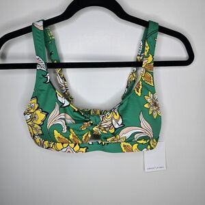 Gibson Latimer Green and Yellow Bikini Top